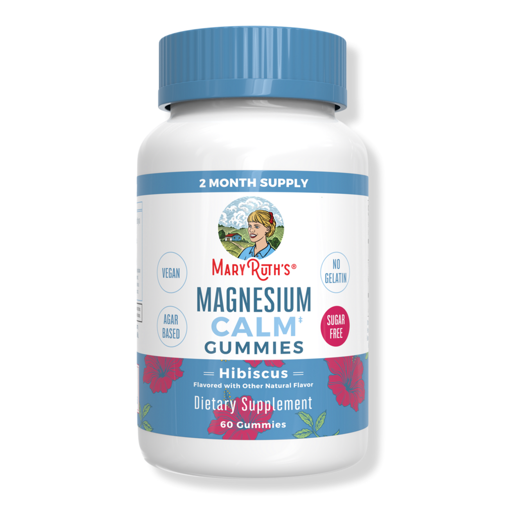 Maryruth's Magnesium Calm Gummies Hibiscus Raspberry