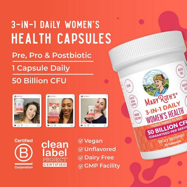 MaryRuth's 3 in 1 Daily Women's Health Probiotic 50 Bil CFU #7