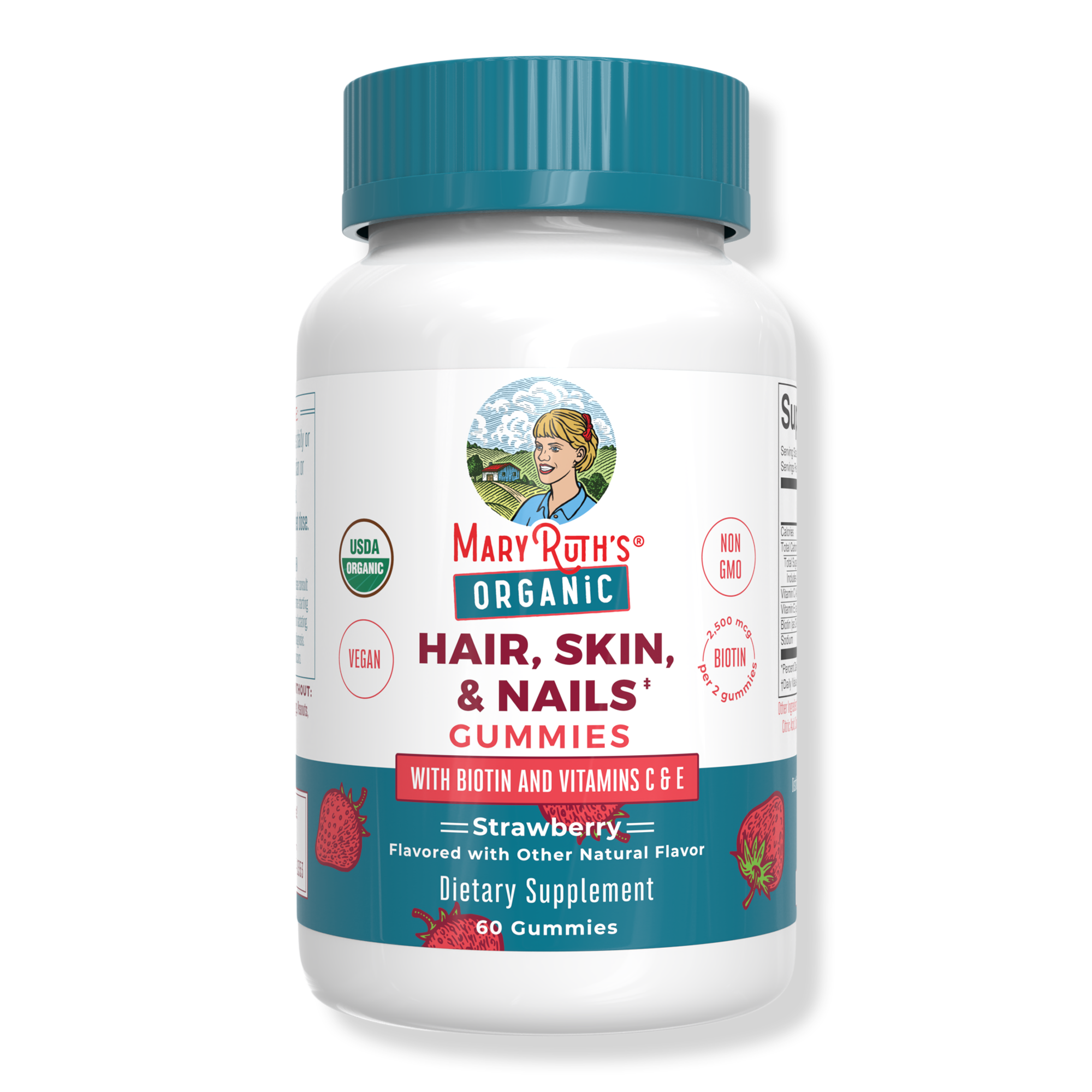 MaryRuth's Organic Hair Skin & Nails Gummies Strawberry #1