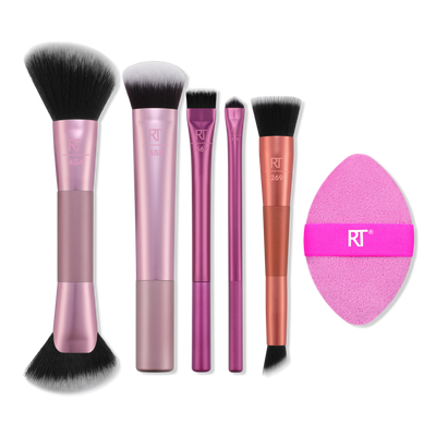 Real Techniques Big Blends Energy Brush + Dual-Sided Puff Set