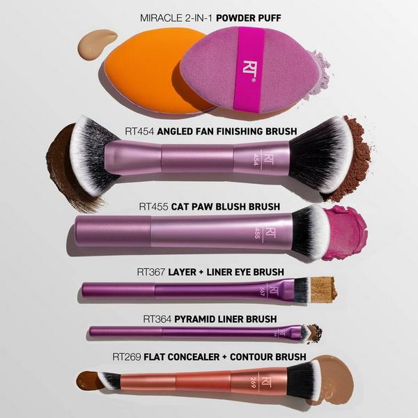 Real Techniques Big Blends Energy Brush + Dual-Sided Puff Set #3