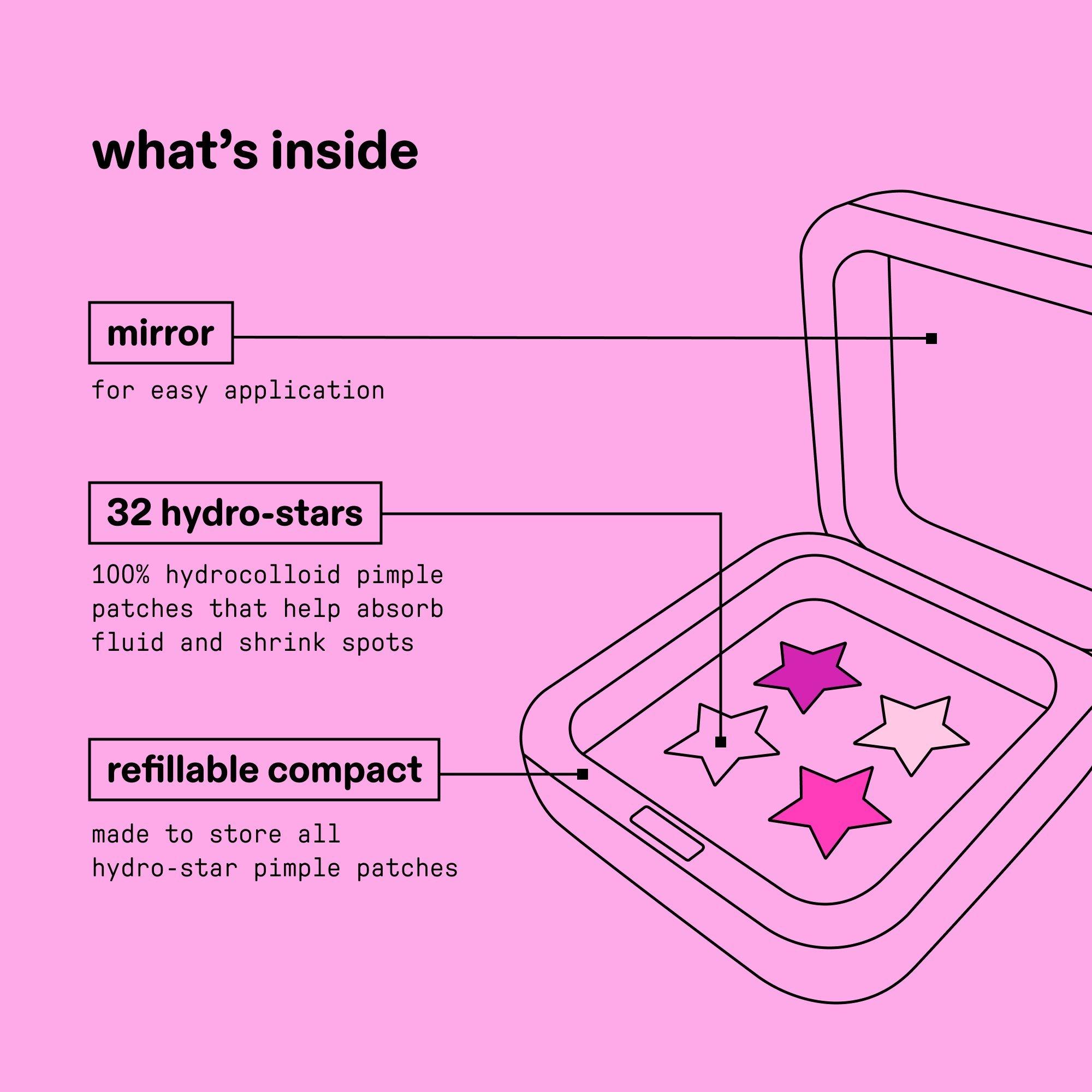 Патчи от прыщей Starface Hydro-Star с футляром, цвет: Розовый — фото 6
