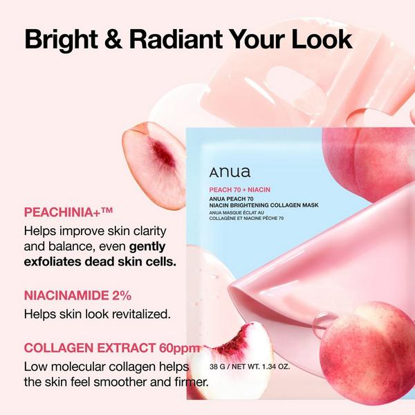 ANUA Peach 70 Niacin Brightening Collagen Mask #4