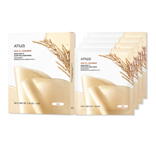 Rice 70 Glow Collagen Mask - 4 ct