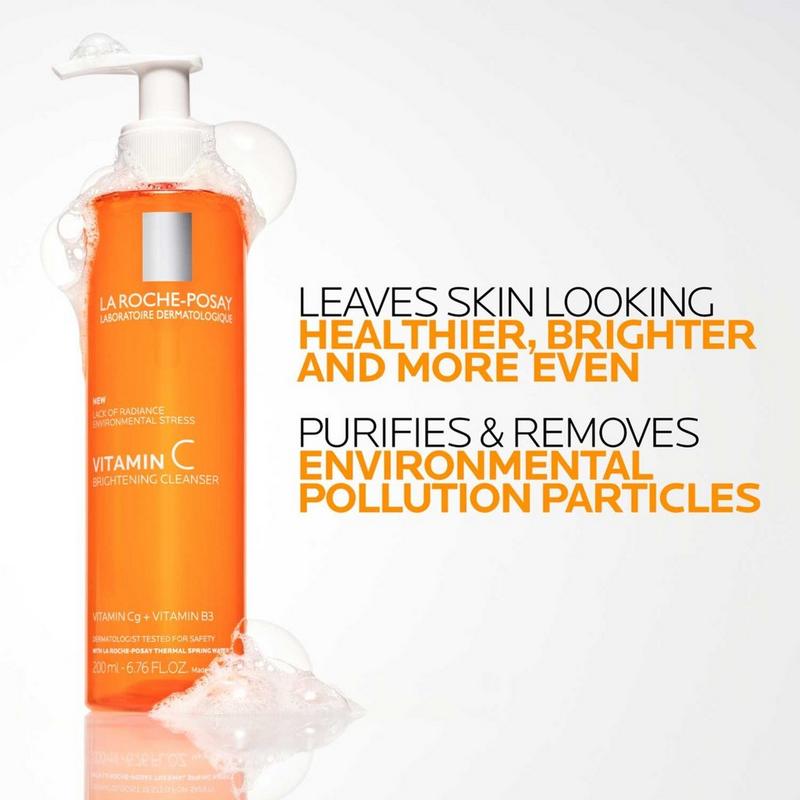 lipo c cleanser Vitamin Lactic Acid Creamy Cleansing Oil Infused with two forms of Vitamin C to promote a radiant complexion La Roche-Posay Vitamin C Brightening