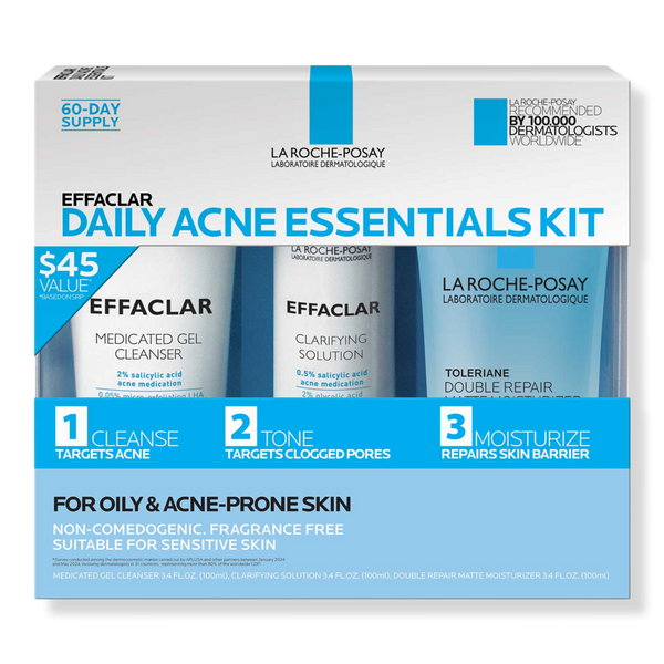 La Roche-Posay Effaclar Daily Acne Essentials Kit for Oily & Acne-Prone Skin #1