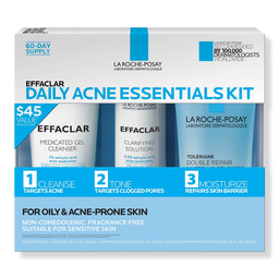 La Roche-Posay Effaclar Daily Acne Essentials Kit for Oily & Acne-Prone Skin