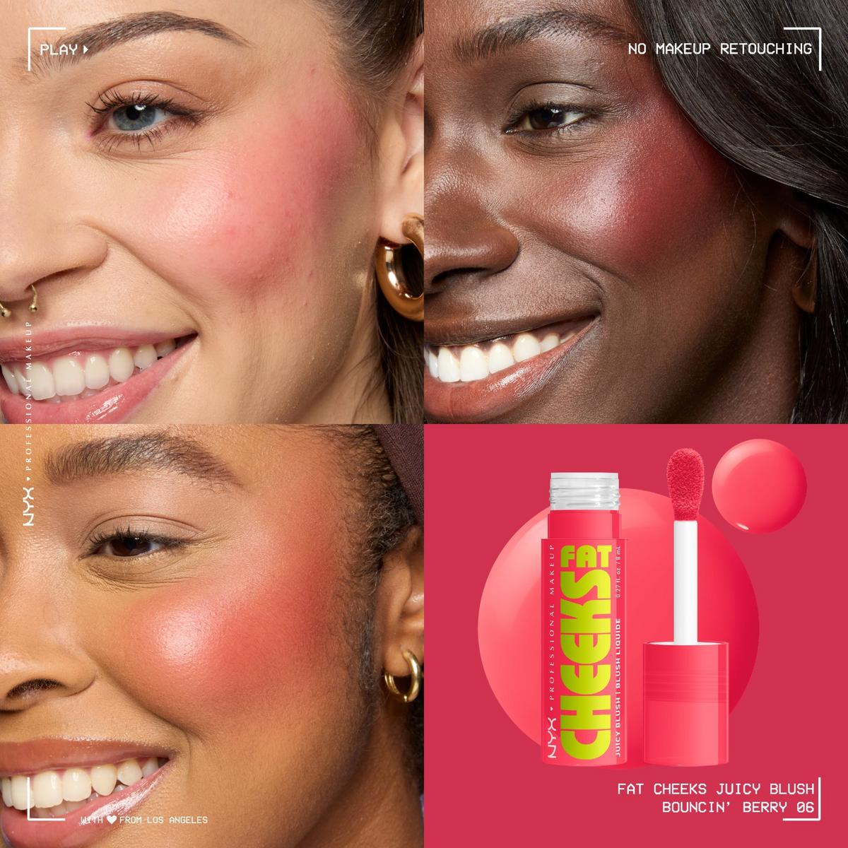 Fat Cheeks Dewy Liquid Blush - Bouncin Berry