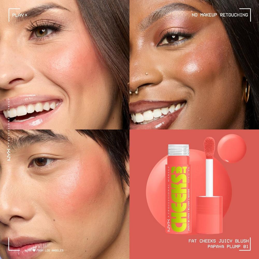 Fat Cheeks Dewy Liquid Blush - Papaya Plump