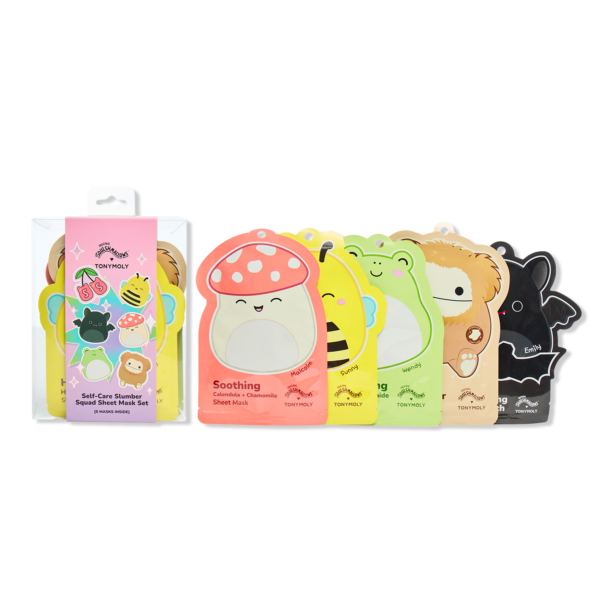 TONYMOLY Squishmallows Slumber Squad Self Care Sheet Mask Set #1