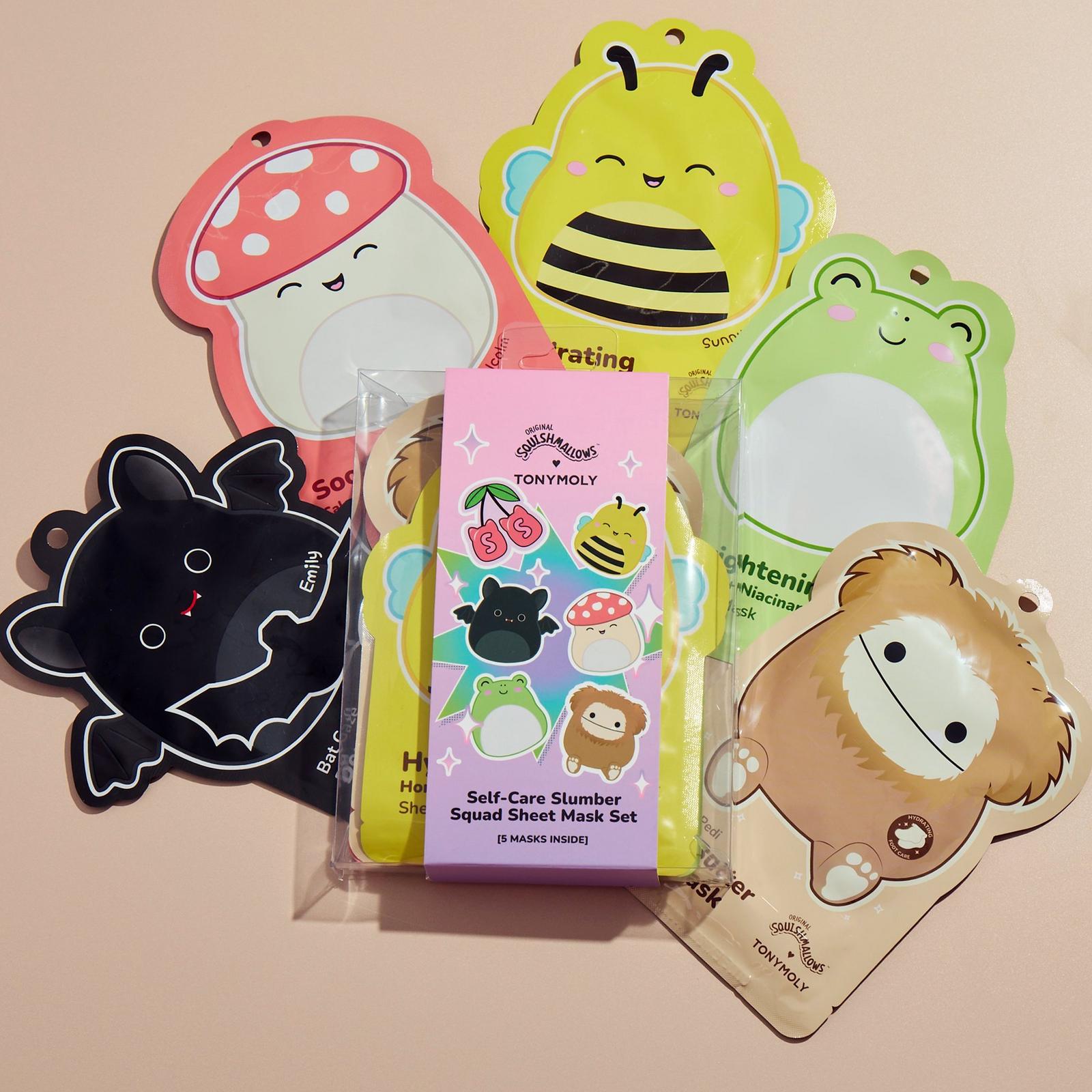 Squishmallows Slumber Squad Self Care Sheet Mask Set