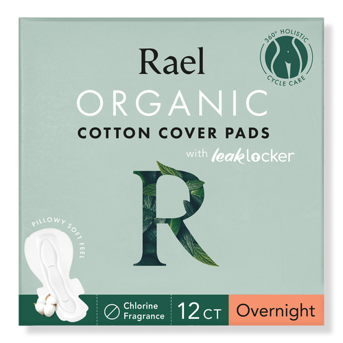 Rael Overnight Organic Cotton Cover Pads With Wings 3 packs Set