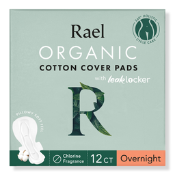 Rael Overnight Organic Cotton Cover Pads With Wings