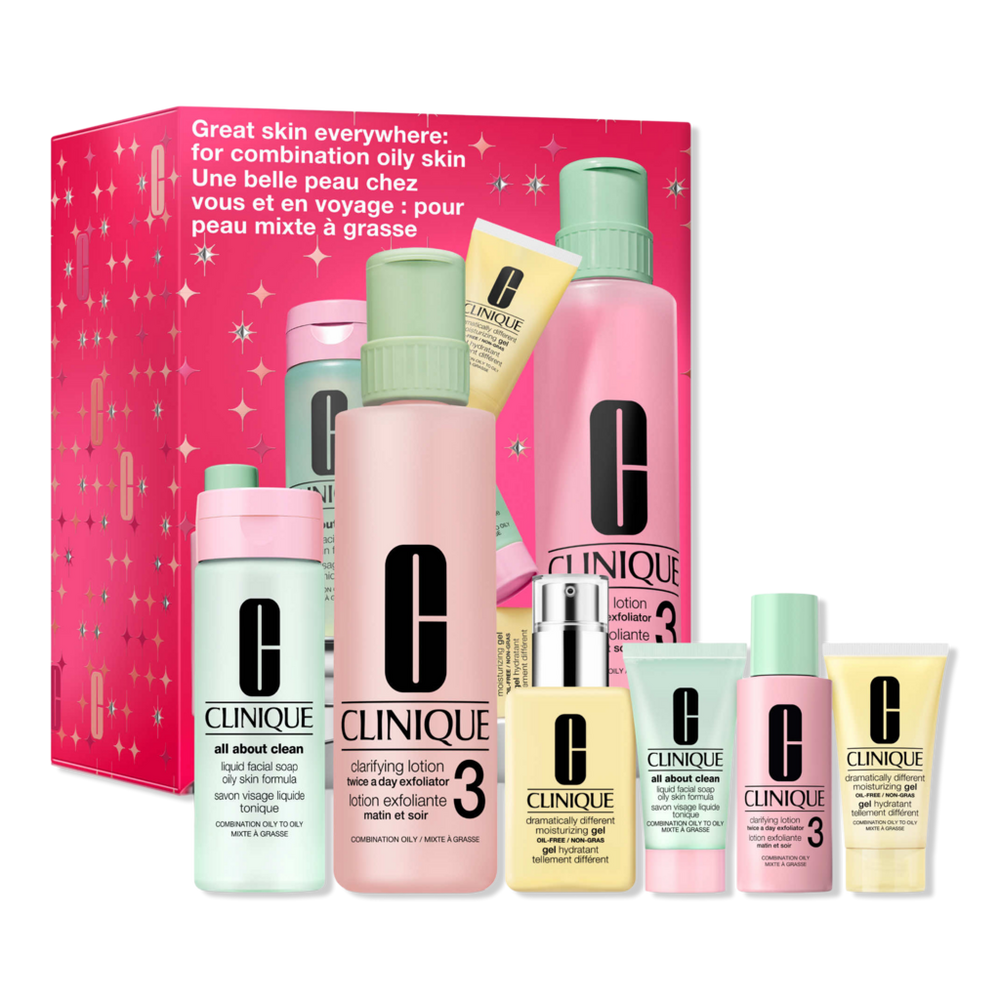 Clinique Great Skin Everywhere Skincare Gift Set For Combination Oily Skin