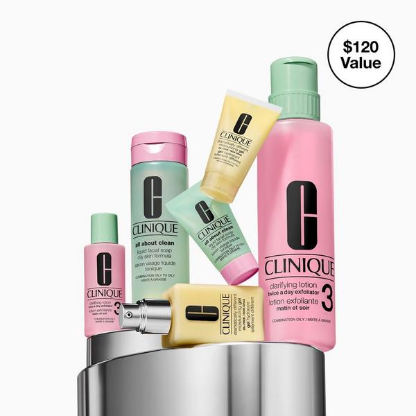 Clinique Great Skin Everywhere Skincare Gift Set for Combination Oily Skin #2