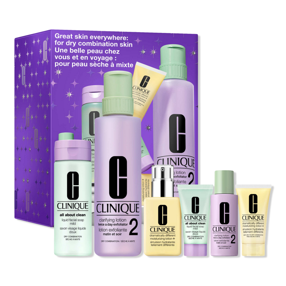 Clinique Great Skin Everywhere Skincare Gift Set For Dry Combination Skin