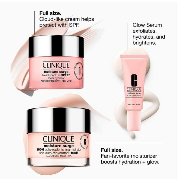 Clinique Glow from AM to PM Moisture Surge Skincare Gift Set #3