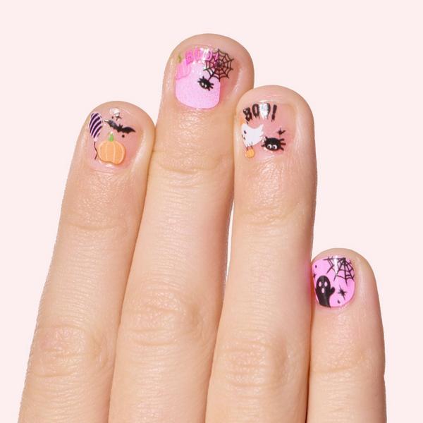 Dashing Diva Magic Pick Kids Nail Stickers, Pretty Scary in Pink #3