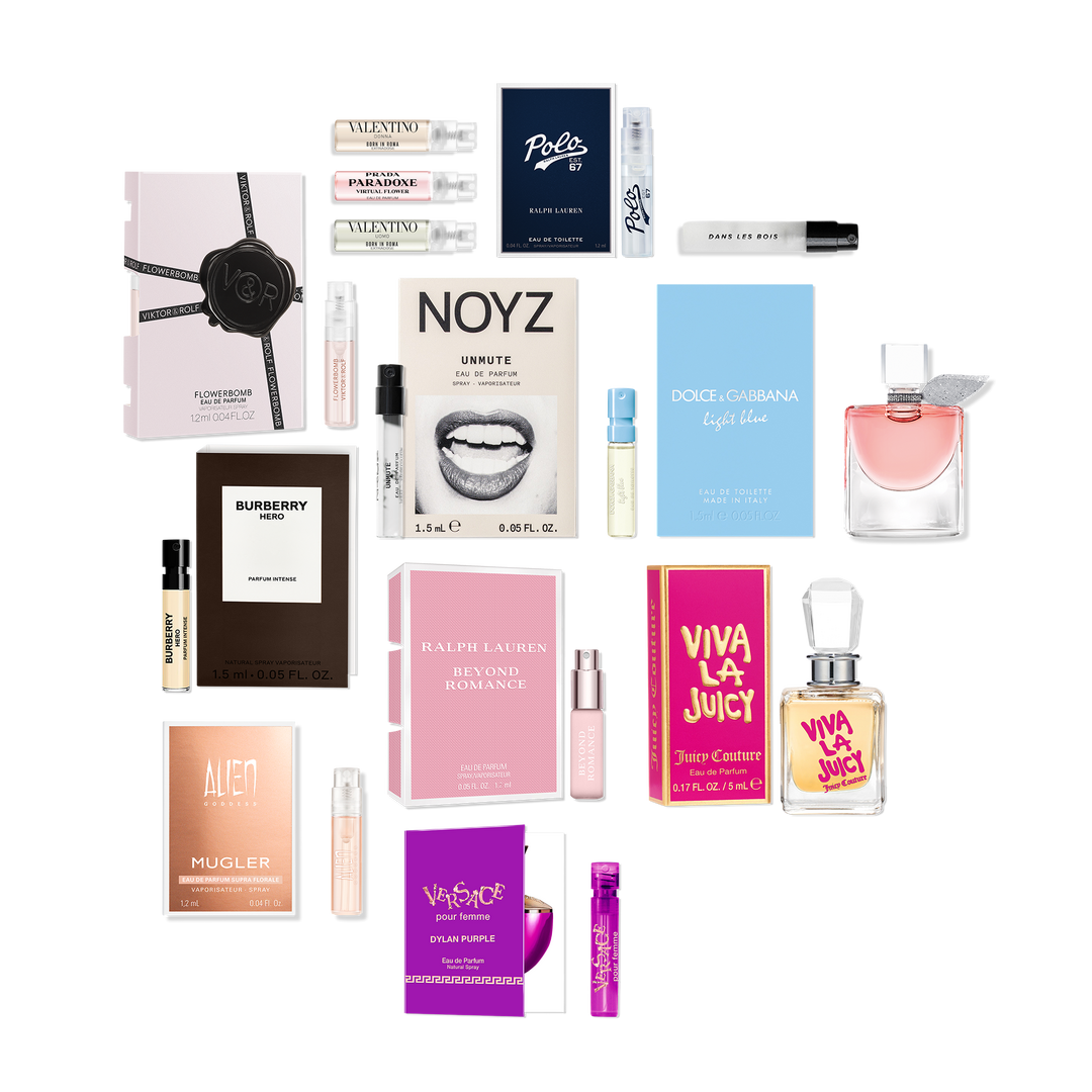 Variety Free 14 Piece Fragrance Sampler with $100 fragrance shipped purchase #1