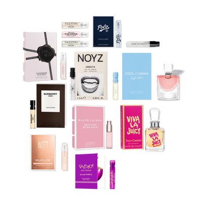 Variety Free 14 Piece Fragrance Sampler with $100 fragrance shipped purchase