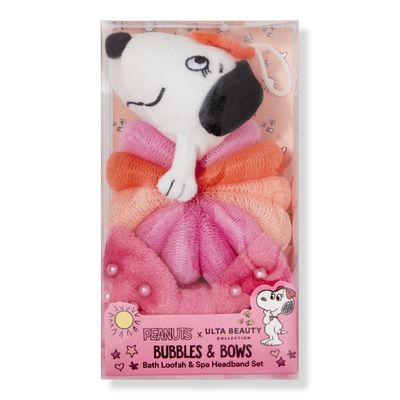 ULTA Beauty Collection Peanuts x UBC Bubbles & Bows Spa Headband and Loofah Set