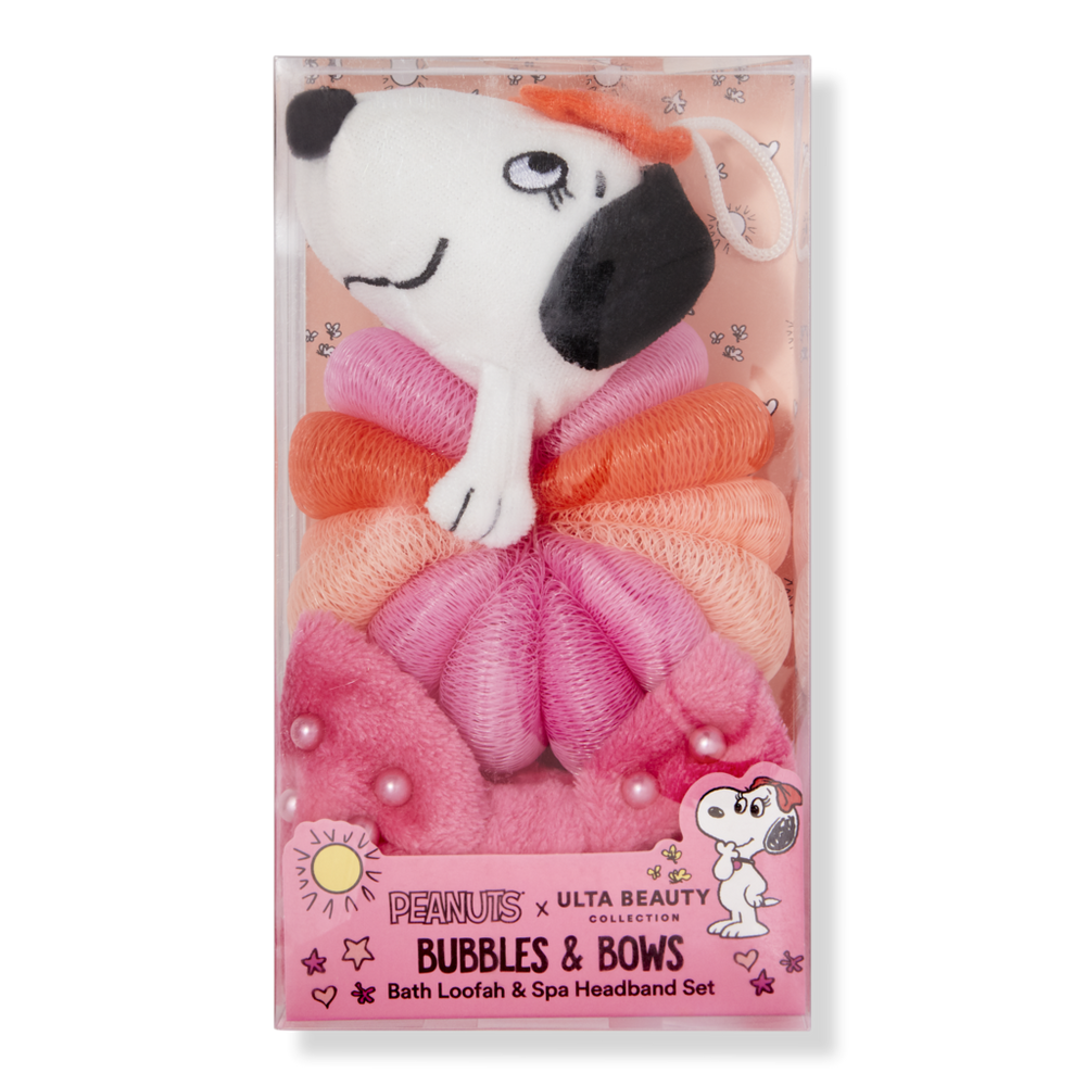 Ulta Beauty Collection Peanuts X Ubc Bubbles & Bows Spa Headband And Loofah Set