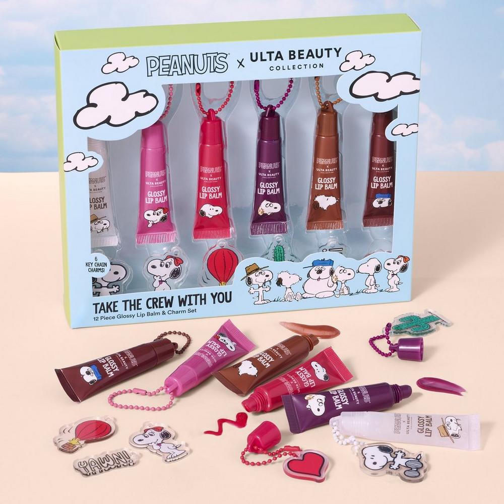Peanuts x UBC Take The Crew With You Glossy Lip Balm and Keychain Set
