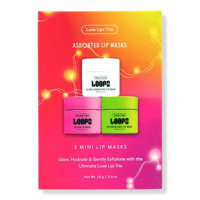 LOOPS Luxe Lips Trio Mini Lip Mask 3 Piece Variety Set