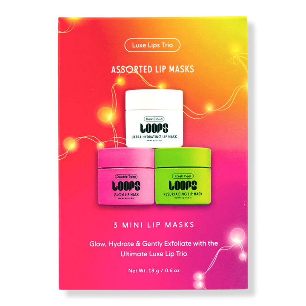Loops Luxe Lips Trio Mini Lip Mask 3 Piece Variety Set