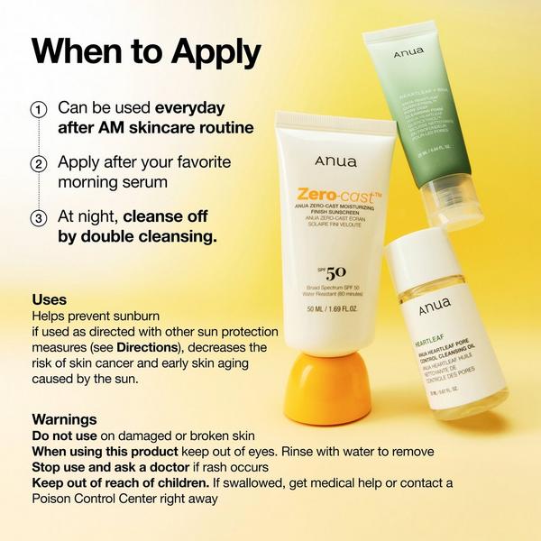 ANUA Zero-Cast Moisturizing Finish Sunscreen #8