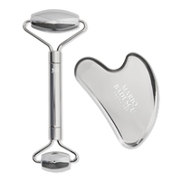 Stainless Steel Facial Roller and Gua Sha Set
