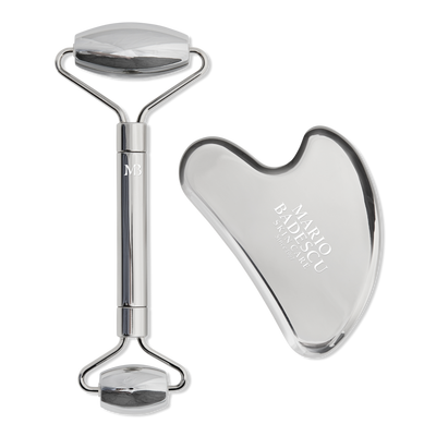 Mario Badescu Stainless Steel Facial Roller and Gua Sha Set