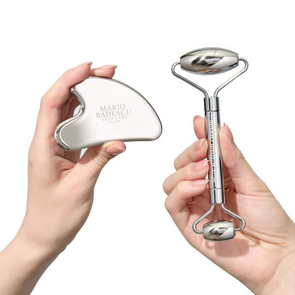 Mario Badescu Stainless Steel Facial Roller and Gua Sha Set #5