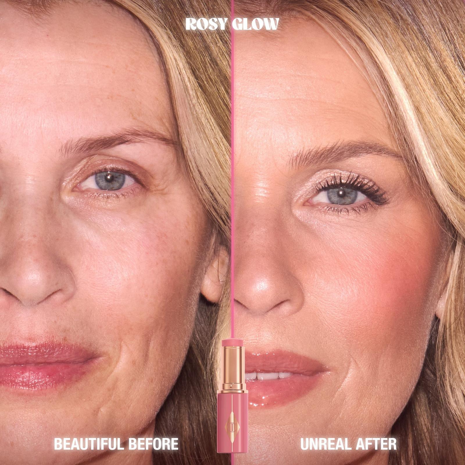 Unreal Lip + Cheek Glow Blush Stick - Rosy Glow