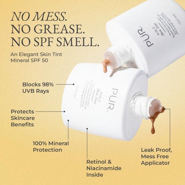 PÜR 4-in-1 Skin Tint Mineral Sunscreen Broad Spectrum SPF 50 #7