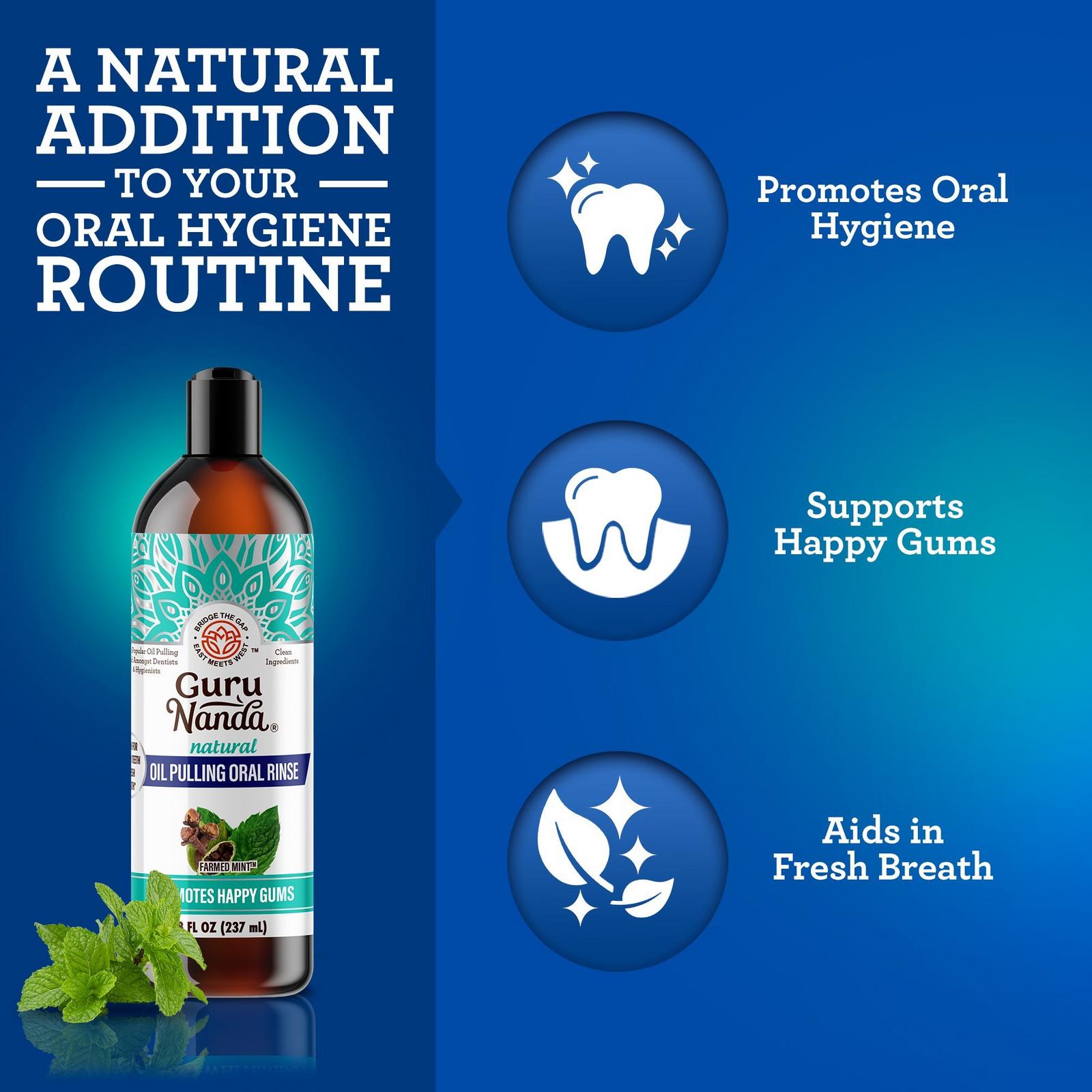Farmed Mint Oil Pulling Oral Rinse with Essential Oils & Vitamins