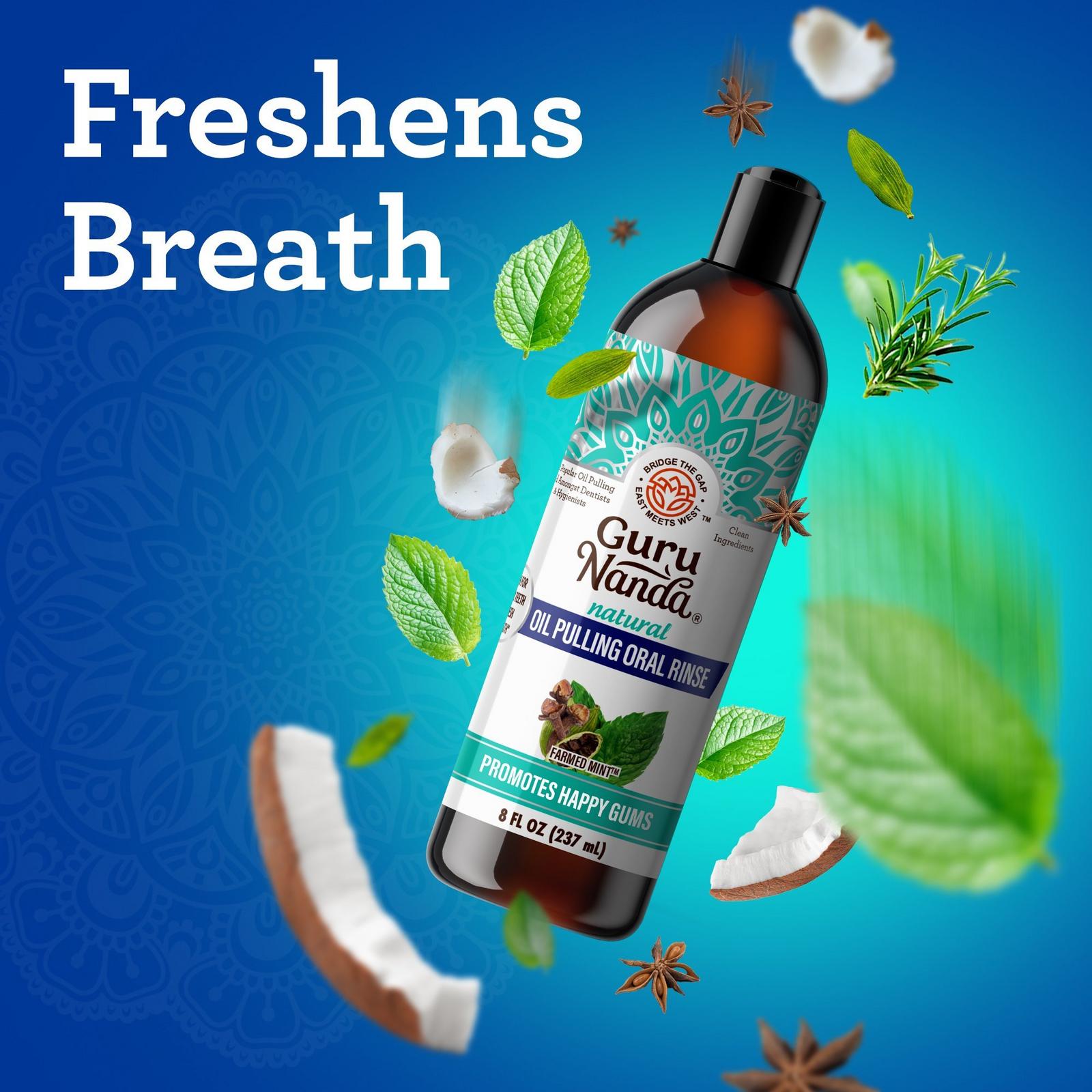 Farmed Mint Oil Pulling Oral Rinse with Essential Oils & Vitamins