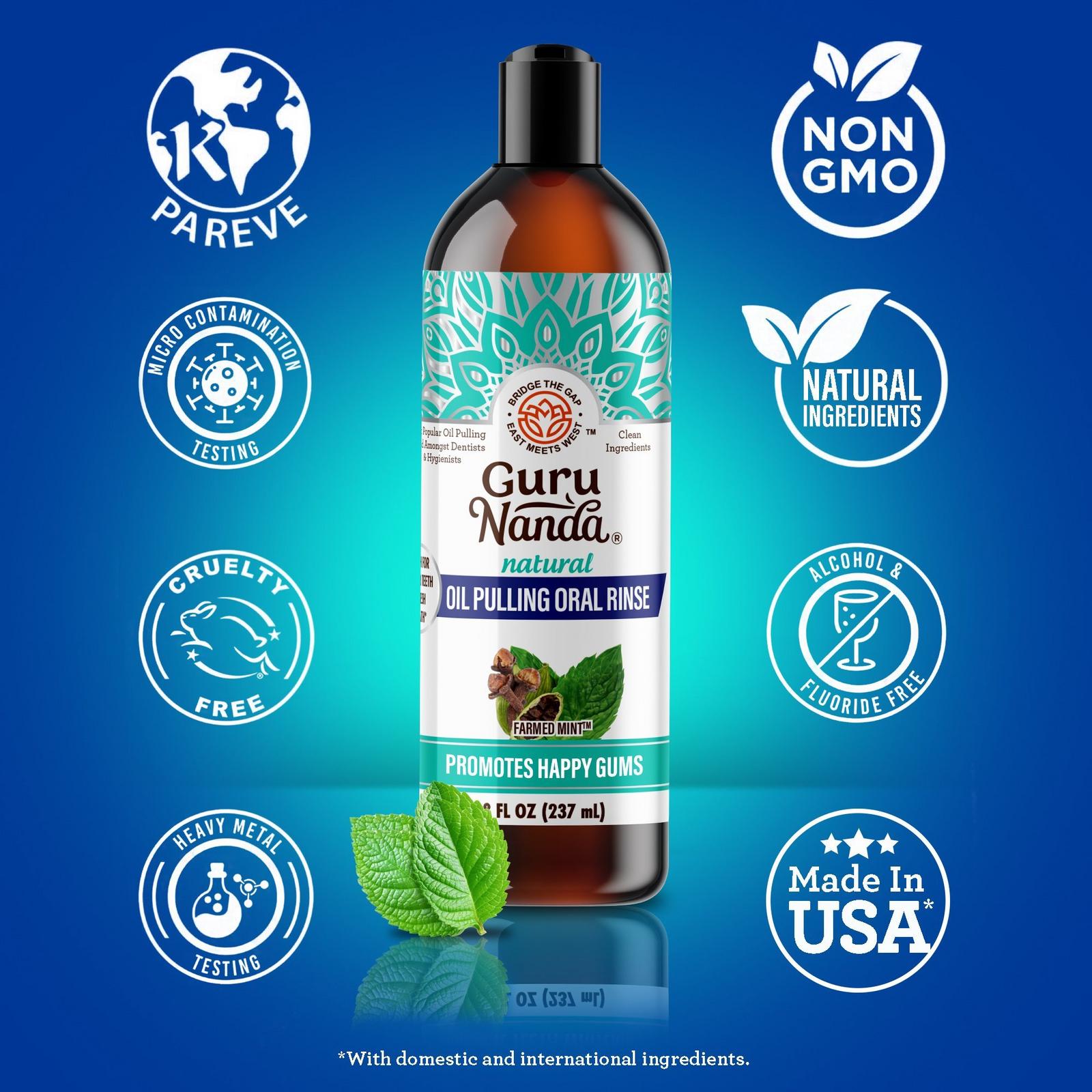 Farmed Mint Oil Pulling Oral Rinse with Essential Oils & Vitamins