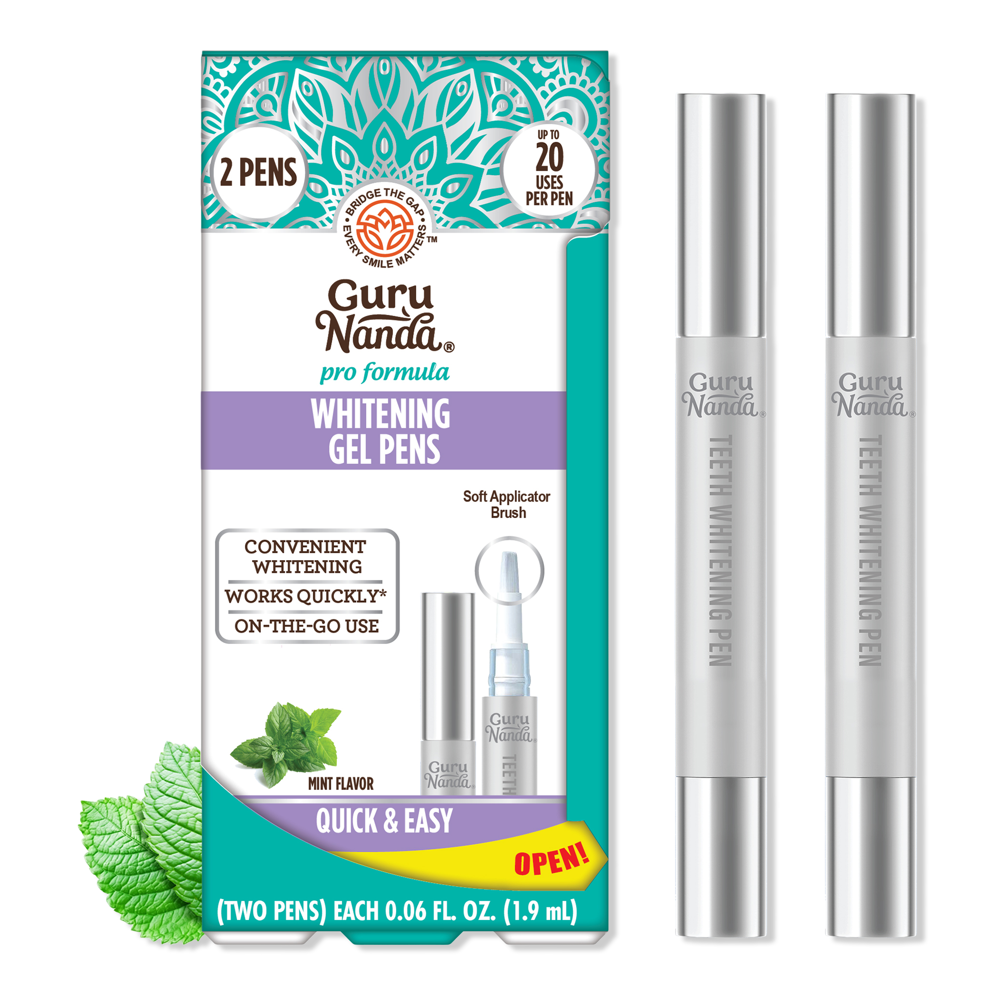 GuruNanda Pro Formula Whitening Gel Pen - 2 Pack #1