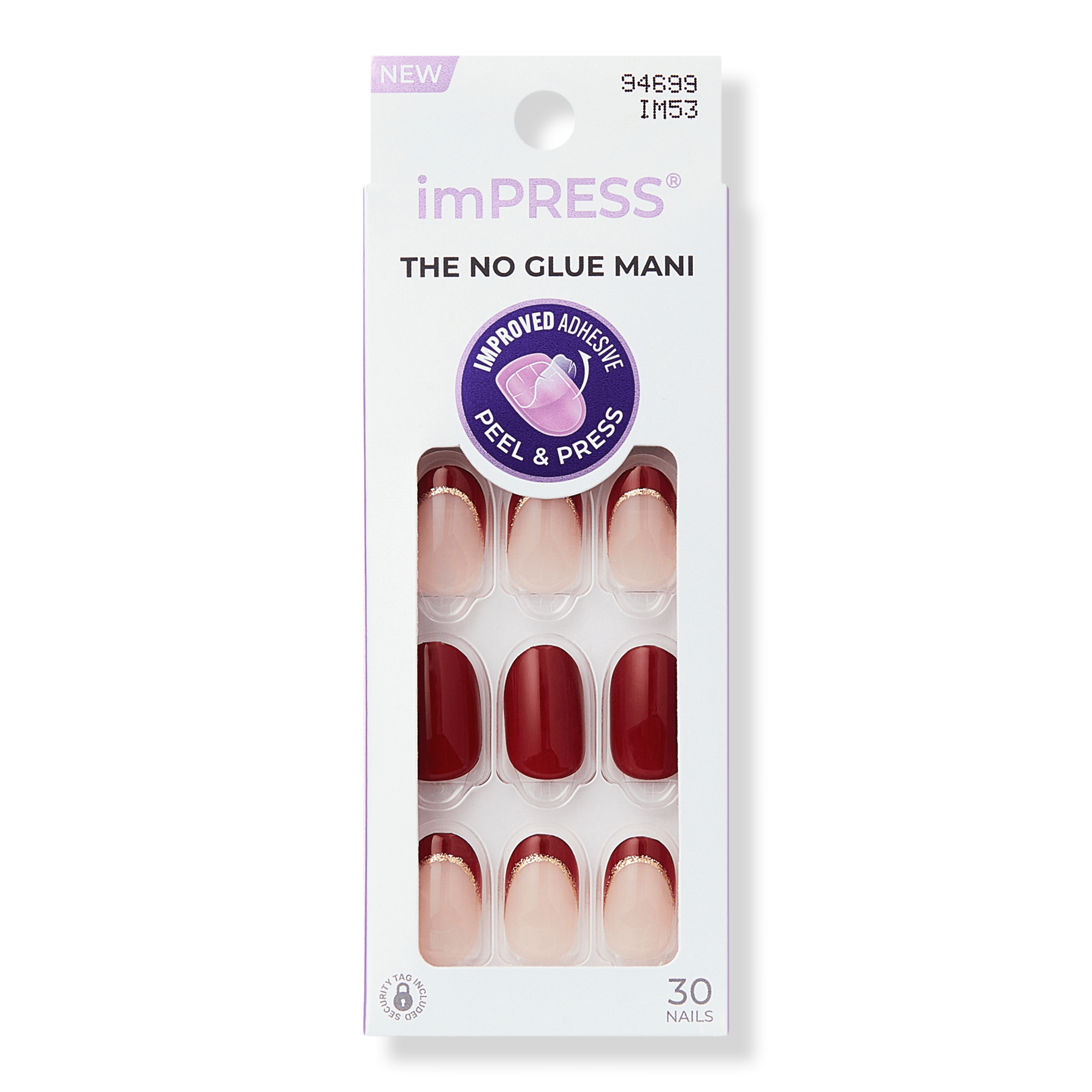 Kiss imPRESS Design Short Press-On Manicure Nails #1