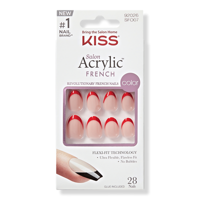 Kiss Salon Acrylic French Color Press On Nails