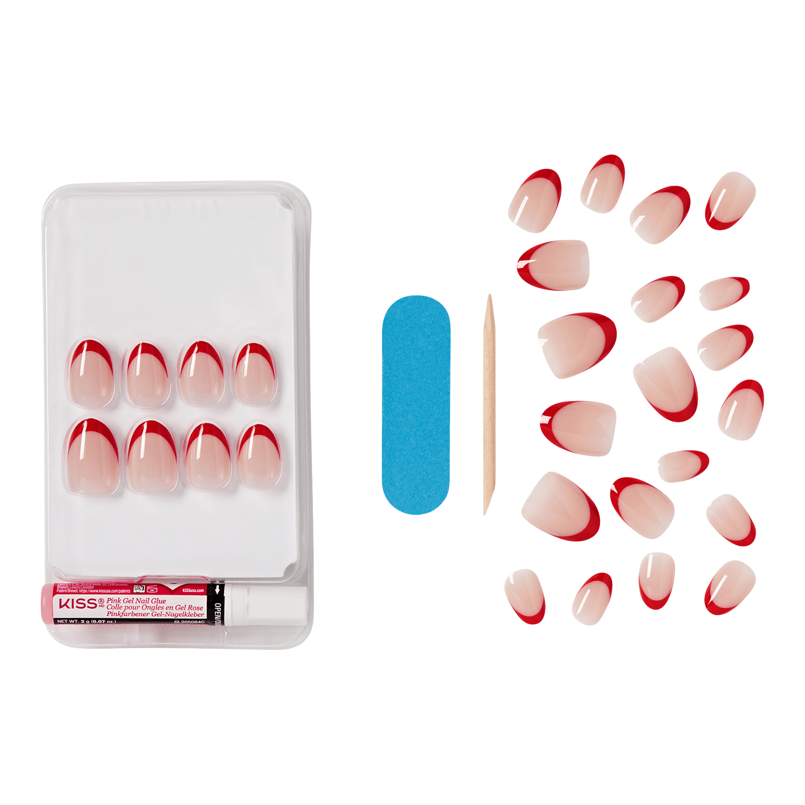 Salon Acrylic French Color Press On Nails - Sleek