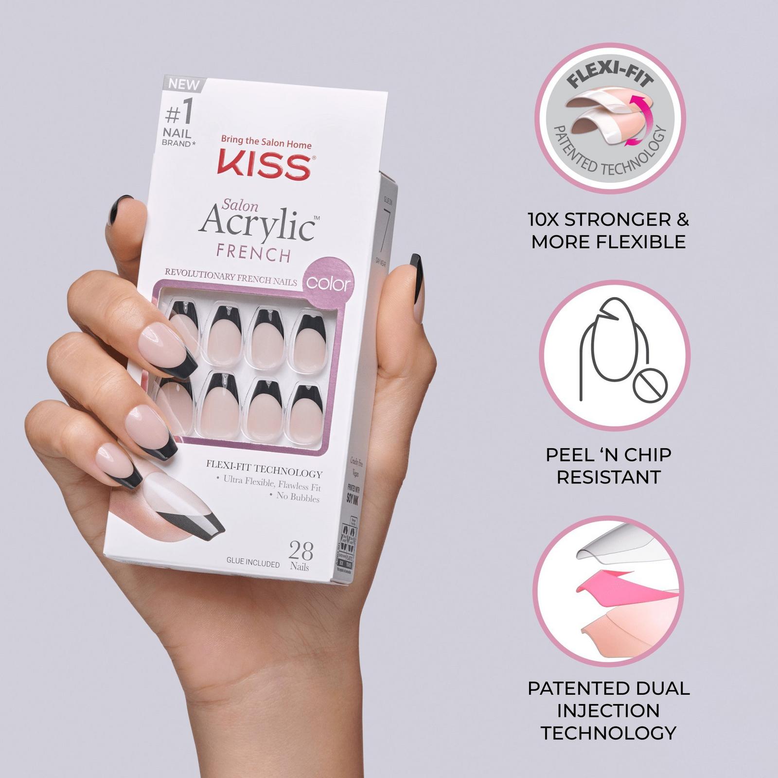Salon Acrylic French Color Press On Nails - Sleek