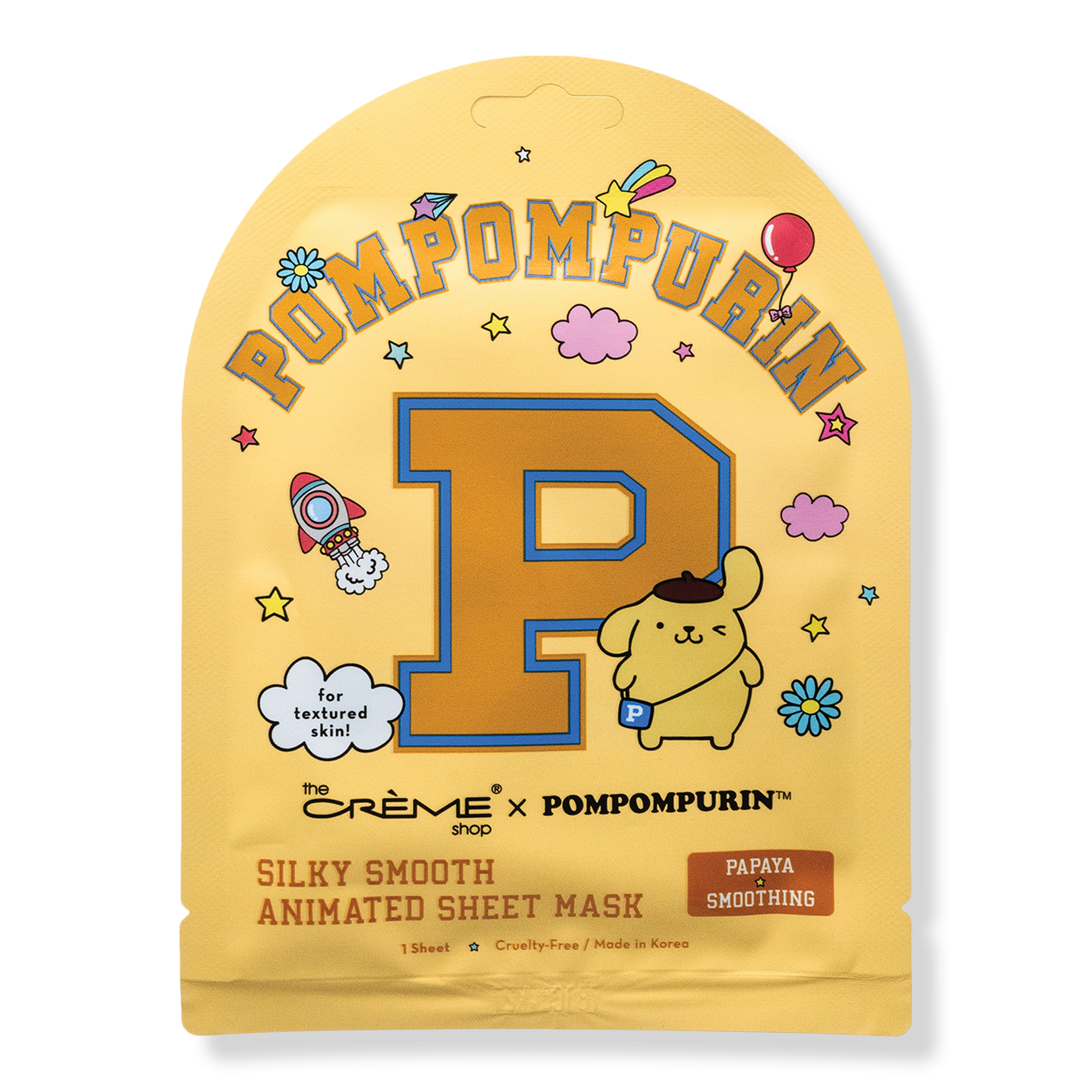 The Crème Shop Pompompurin Silky Smooth Animated Sheet Mask #1