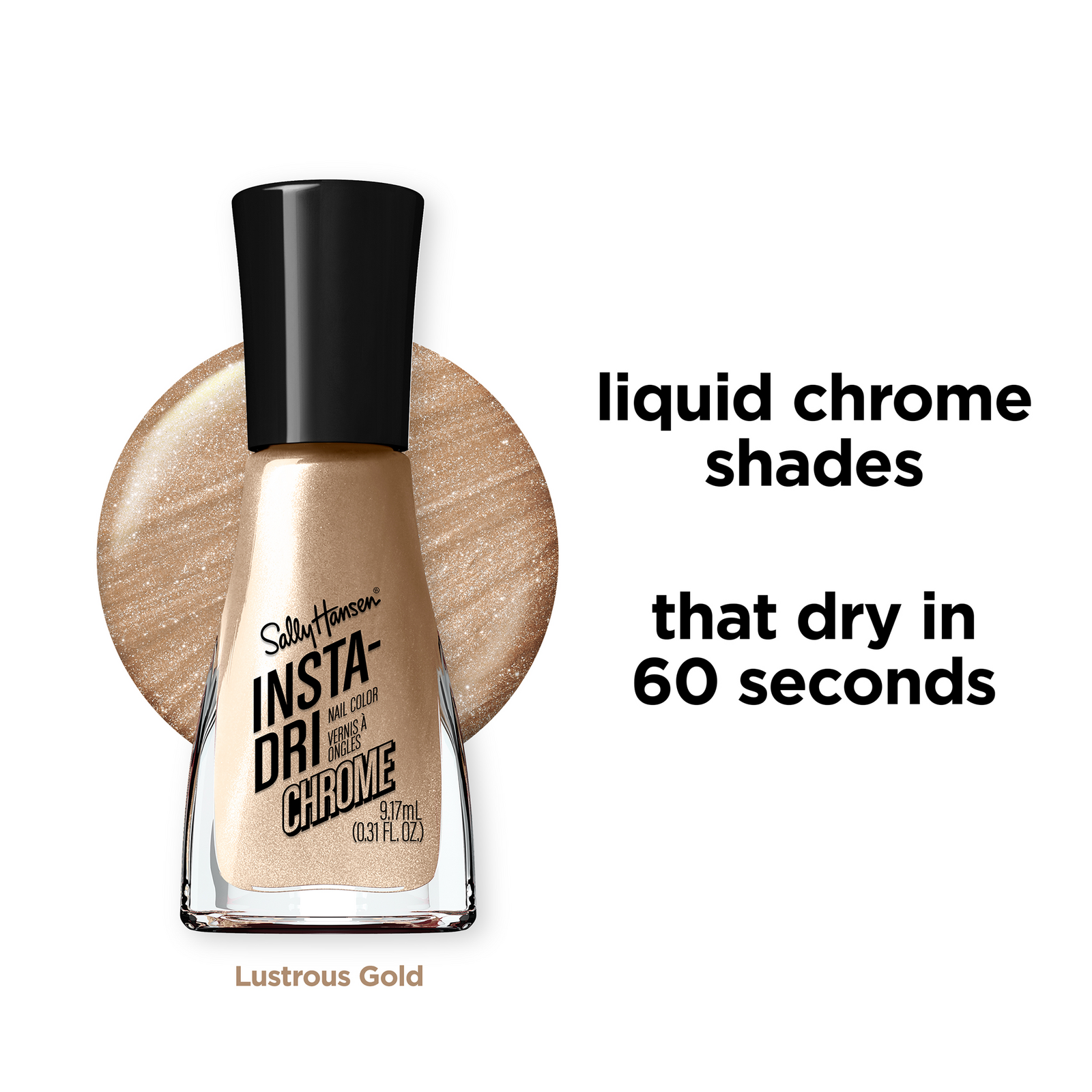 Insta-Dri Chrome Nail Polish Collection - Lustrous Gold