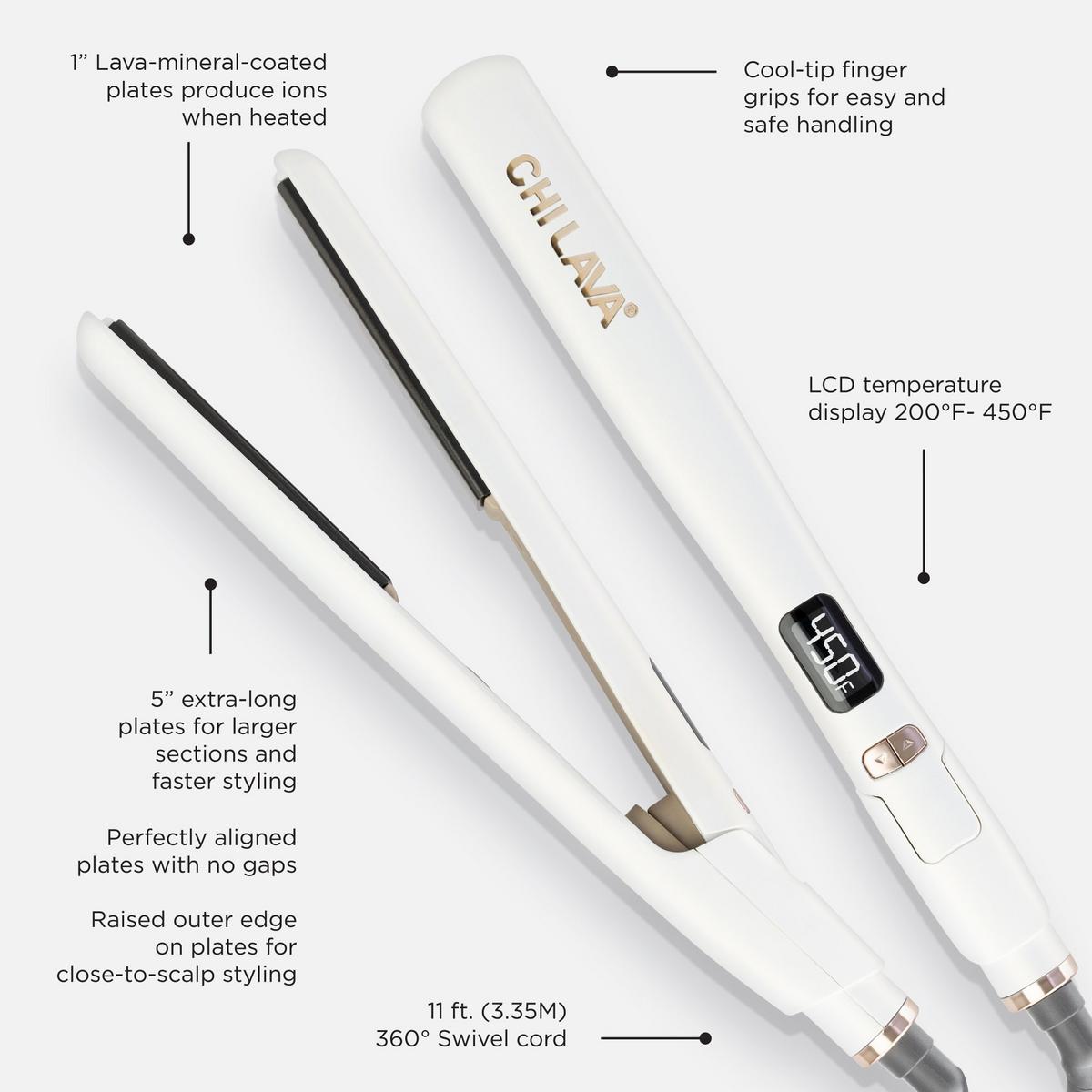 Lava 1 1/2" Hairstyling Iron - 1"
