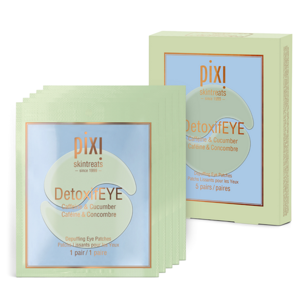 Pixi DetoxifEYE Depuffing Eye Patches with Caffeine & Cucumber Travel Size #2