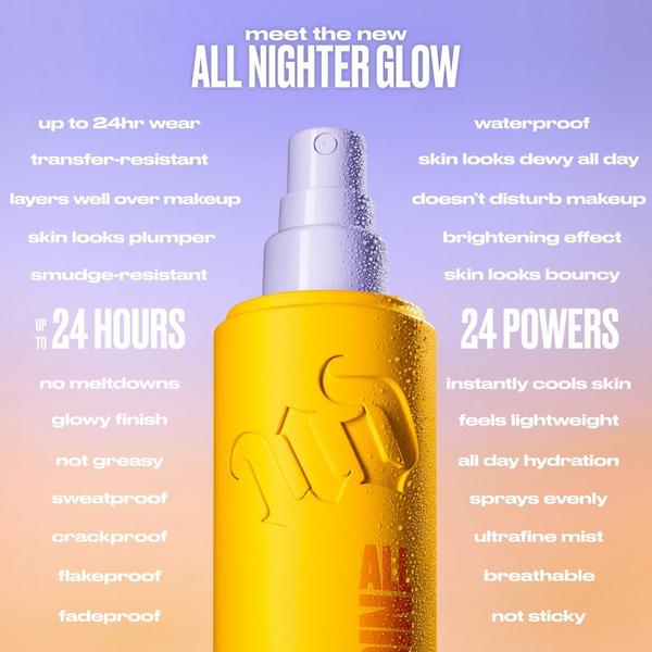 Urban Decay Cosmetics All Nighter Waterproof Glow Setting Spray Travel Size #8