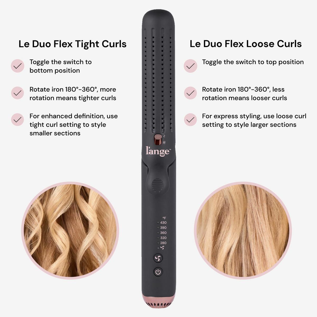 Le Duo Flex 360° Airflow Titanium Styler - Black