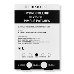 The INKEY List Hydrocolloid Invisible Pimple Patches + Salicylic Acid - 22 ct